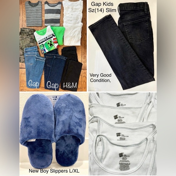 Boy’s Bundle Of Clothes Gap Kids Jeans Volcom H&M Old NavyMinecraft (21)